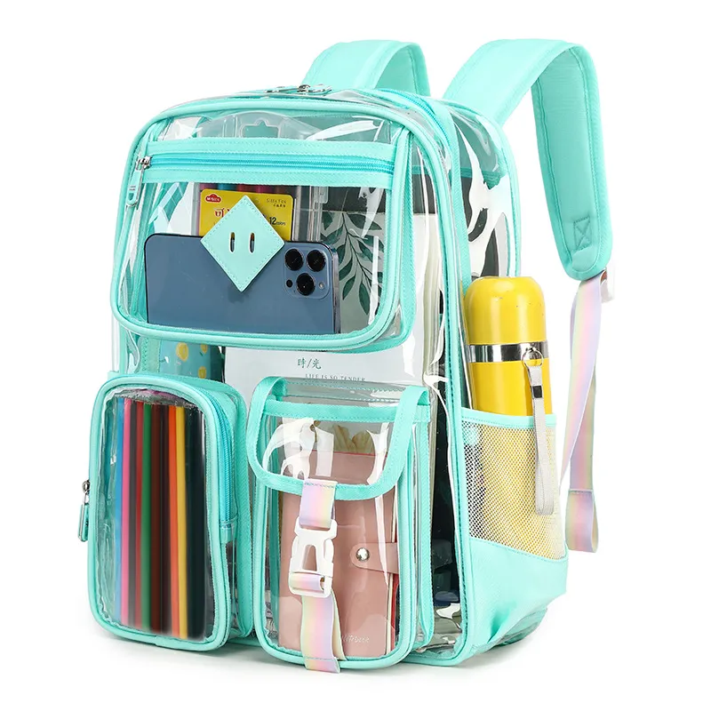 Transparent Backpack Waterproof Large Capacity Elementary School Backpack