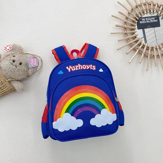 2024 New Rainbow Kindergarten Children Backpack Cute Cartoon Large Capacity Backpack