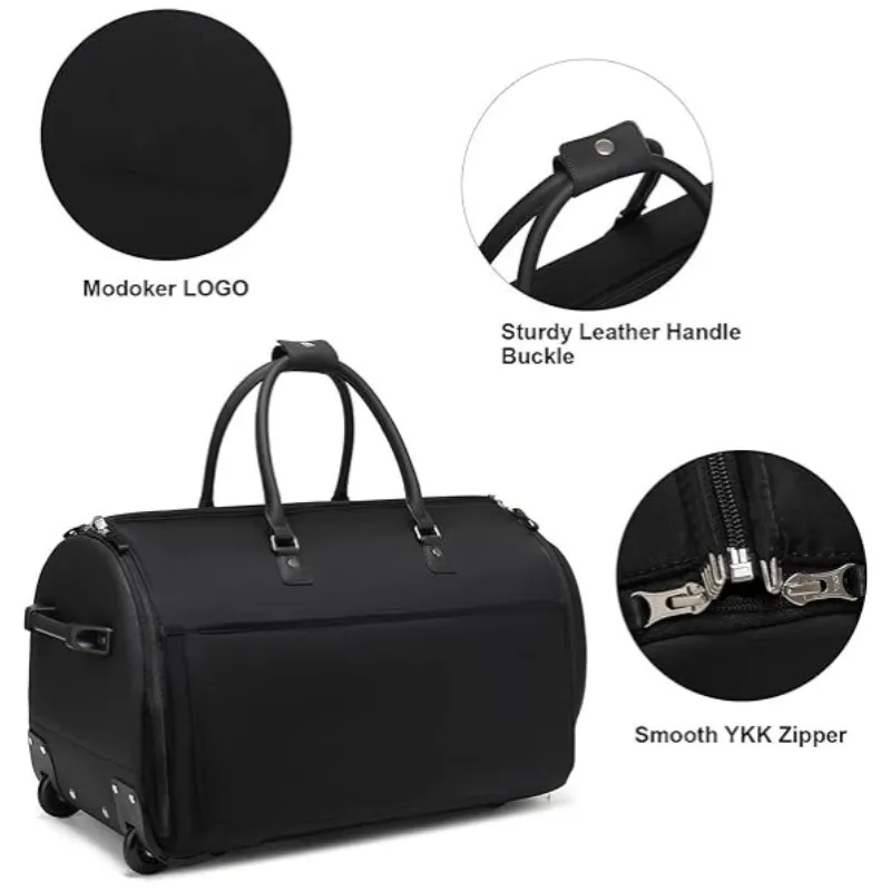 Men&prime;s Business Foldable Travel Bag Travel Handheld One Shoulder Waterproof Multi Functional Pull Rod Suit Bag