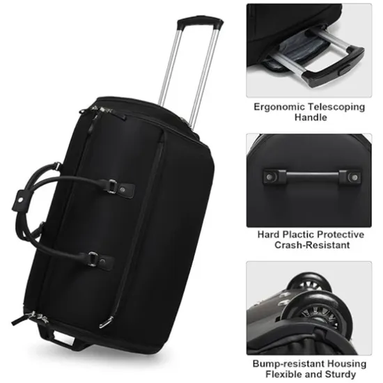 Men′s Business Foldable Travel Bag Travel Handheld One Shoulder Waterproof Multi Functional Pull Rod Suit Bag