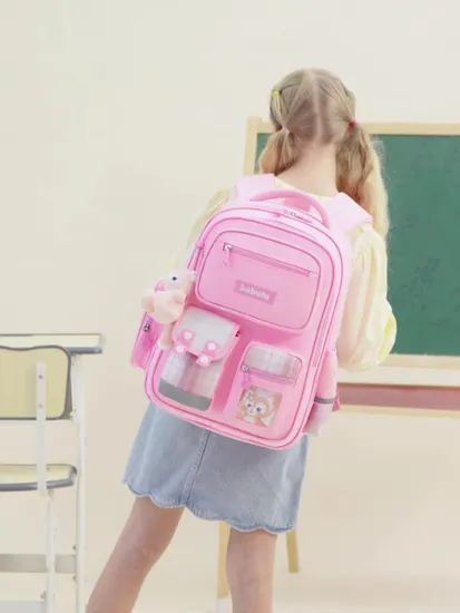 New Elementary School Backpack for Girls with Lightweight and Load Reducing Plaid Backpack F