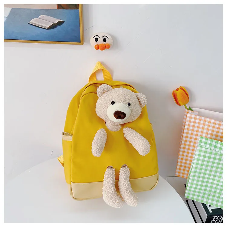 New Teddy Bear Cartoon Backpack for Elementary School Students Breathable Fashionable Backpack