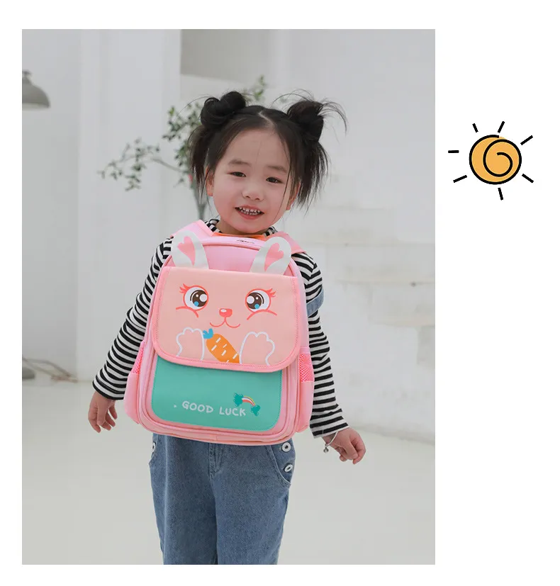 New Baby Kindergarten School Backpack Cute Boys and Girls Shoulder Backpack Load Reduction and Spinal Protection Backpack