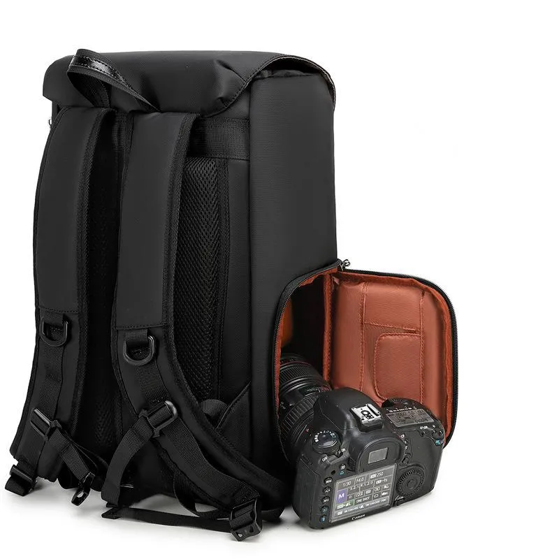 Large Capacity Shoulder Photography Backpack Vintage Canvas Camera Backpack Drone 17 Inch Computer Backpack
