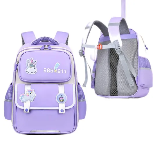 New Primary School Student Spinal Protection and Load Reduction Backpack Lightweight Large Capacity Backpack