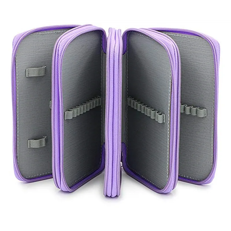 New 72 Color Pencil Case Student Large Capacity Pencil Case Art Painting Storage Bag Stationery Box