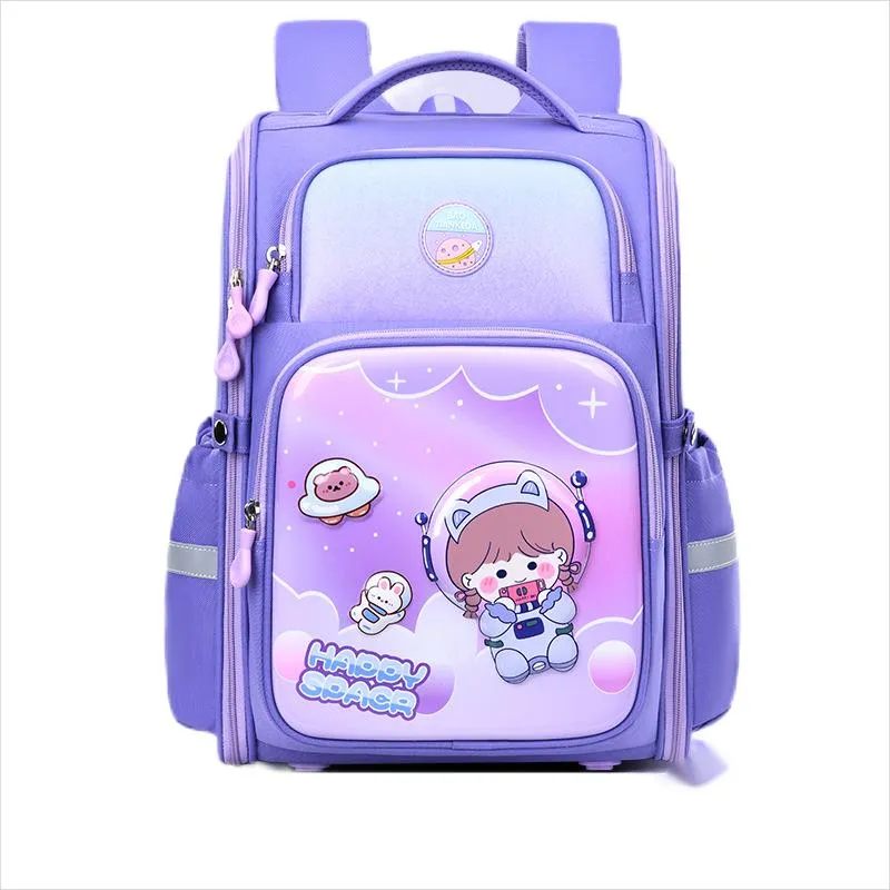 New 3D Space Series Integrated Primary School Student Load Reduction and Spinal Protection Cartoon Backpack