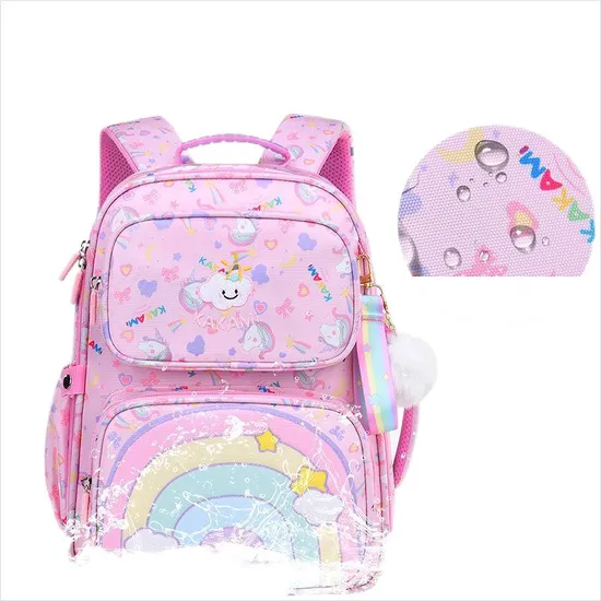 New Fashionable Cute Girls′ School Backpack for Primary School Students Backbone Protection and Load Reduction Backpack