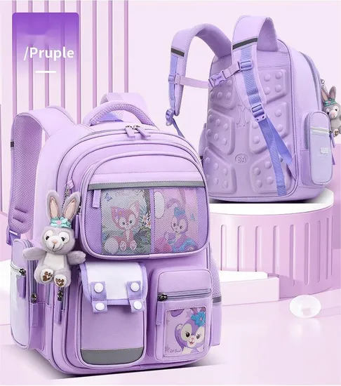 Primary School Backpack Spine Protector Children′s Backpack Large Capacity Load Reducing Waterproof Backpack
