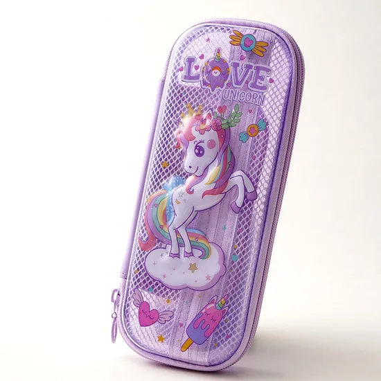 Children′s Pencil Case Elementary School Pencil Case 3D Stationery Cartoon Transparent Pencil Pouch