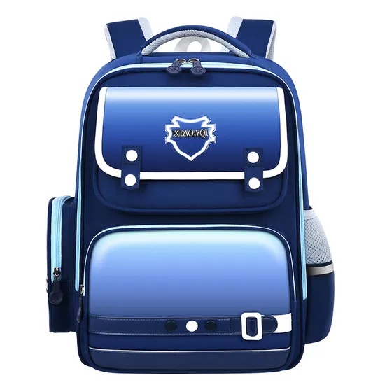 Primary School Backpack Reduces Burden PU Leather Spine Protector New Waterproof Backpack