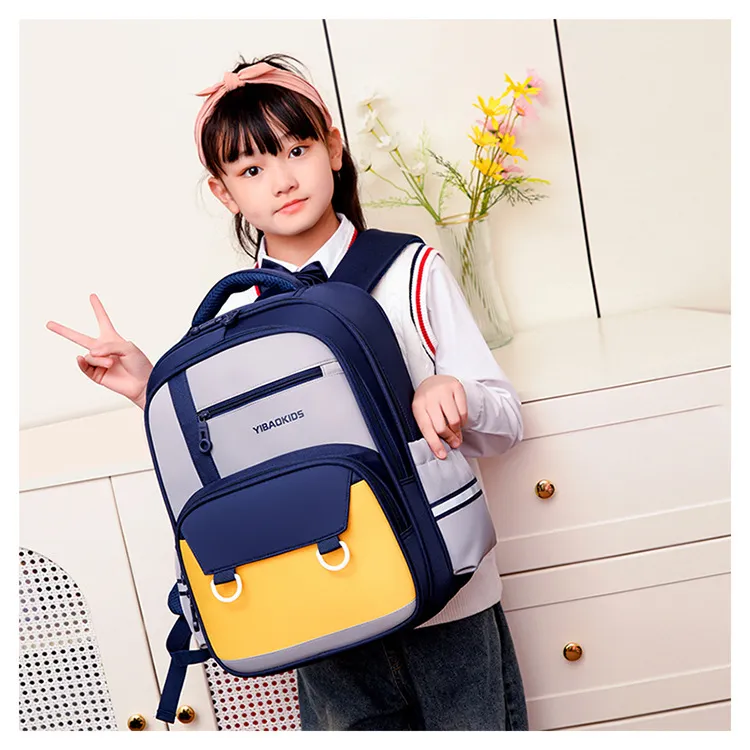 2024 New Primary School Student Backpack Boys and Girls Children&prime;s Weight Reducing Breathable, Waterproof Backpack