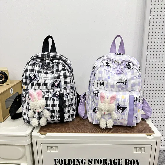 New Children′s Backpack Cute Cartoon Doll Backpack Lightweight Backpack with Large Capacity