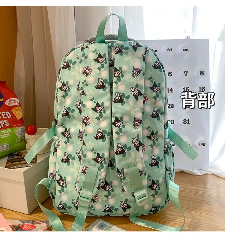 New Cartoon Backpack Nylon Cute Men&prime;s and Women&prime;s Load Reducing Large Capacity Backpack
