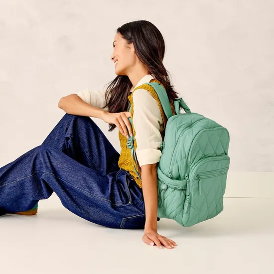 New Arrival Large Capacity Casual Elegant Nylon Fiber Sewing Thread Solid Color Backpack