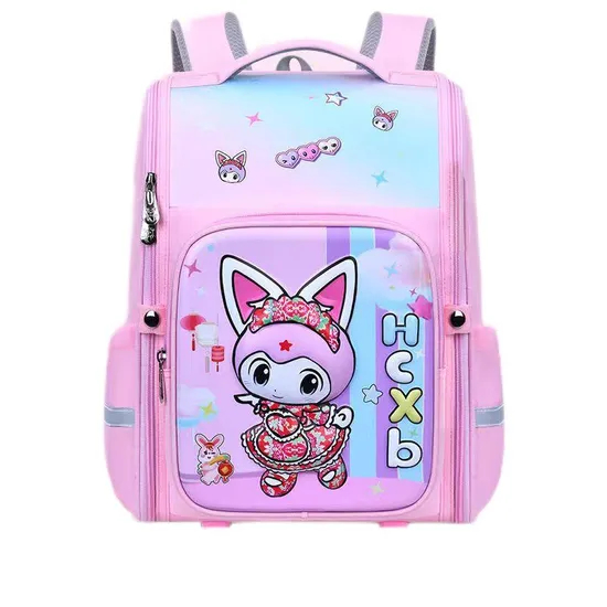 New Primary School Anime Cartoon Cute Spine Protection Backpack for Primary School Students