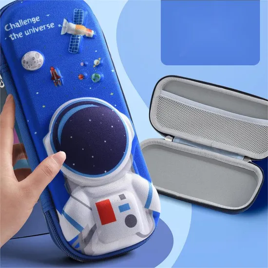 Cartoon Cute Elementary School Pencil Box Children′s Pencil Large Capacity 3D Stationery Box