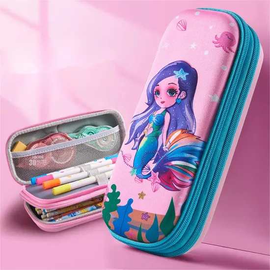 New 3D Pencil Case Double-Layer Primary Large Capacity Stationery Bag