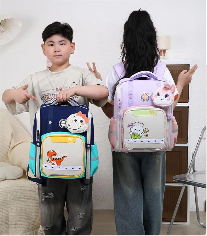 2024 New Primary School Backpack for Boys and Girls Spinal Protection Lightweight Children&prime;s Backpack