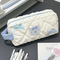 New Blue Bow Pen Bag Student Girl Heart Large Capacity Stationery Storage Makeup Bag