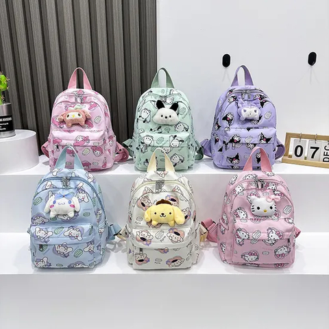 New Children′s Cartoon Exquisite Doll Backpack with Large Capacity Children′s Backpack