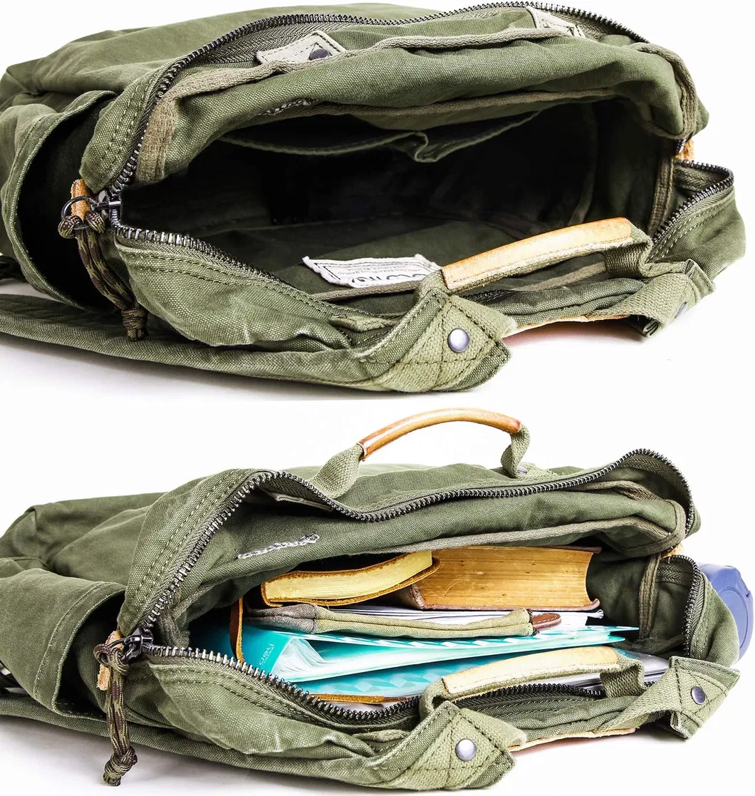 2024 New Retro Style Backpacks Durable Canvas Outdoor Sports Travel Hiking Multiple Way Use Backpack