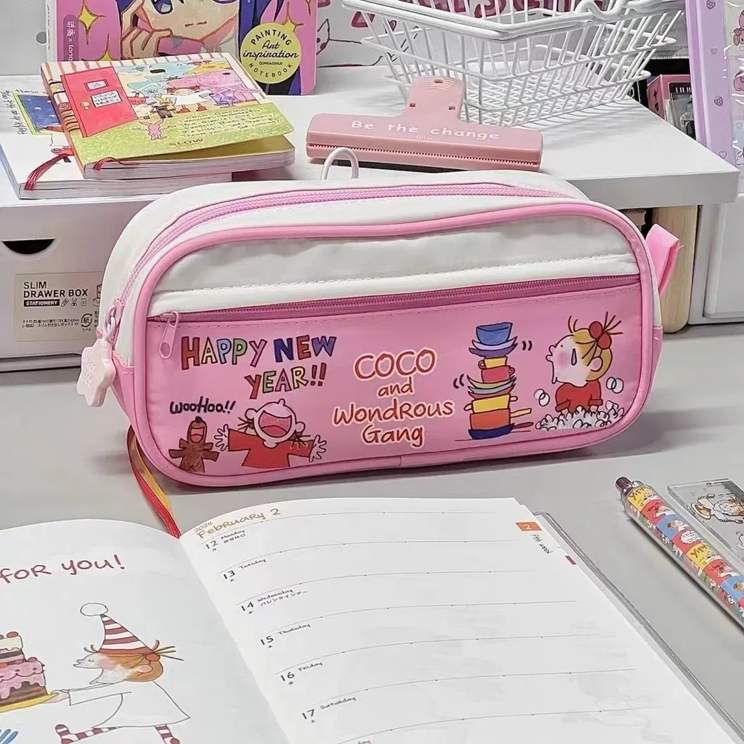 Cute Cartoon Pencil Case Student Stationery Bag Large Capacity Pencil Case