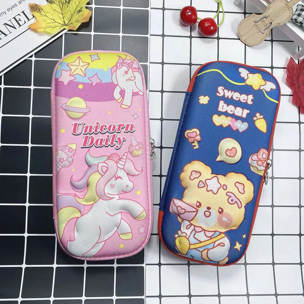 New 3D Pencil Case Double-Layer Primary School Student Large Capacity Pencil Case