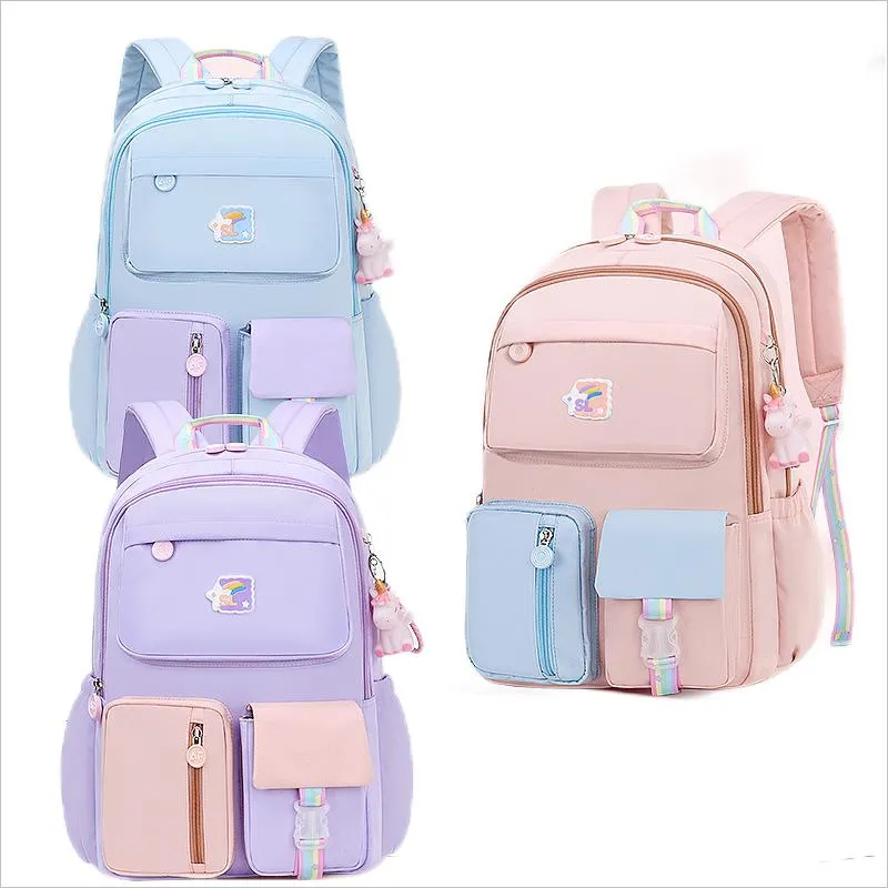 2024 New School Bag for Elementary School Girls Super Light Weight Reducing Princess Backpack