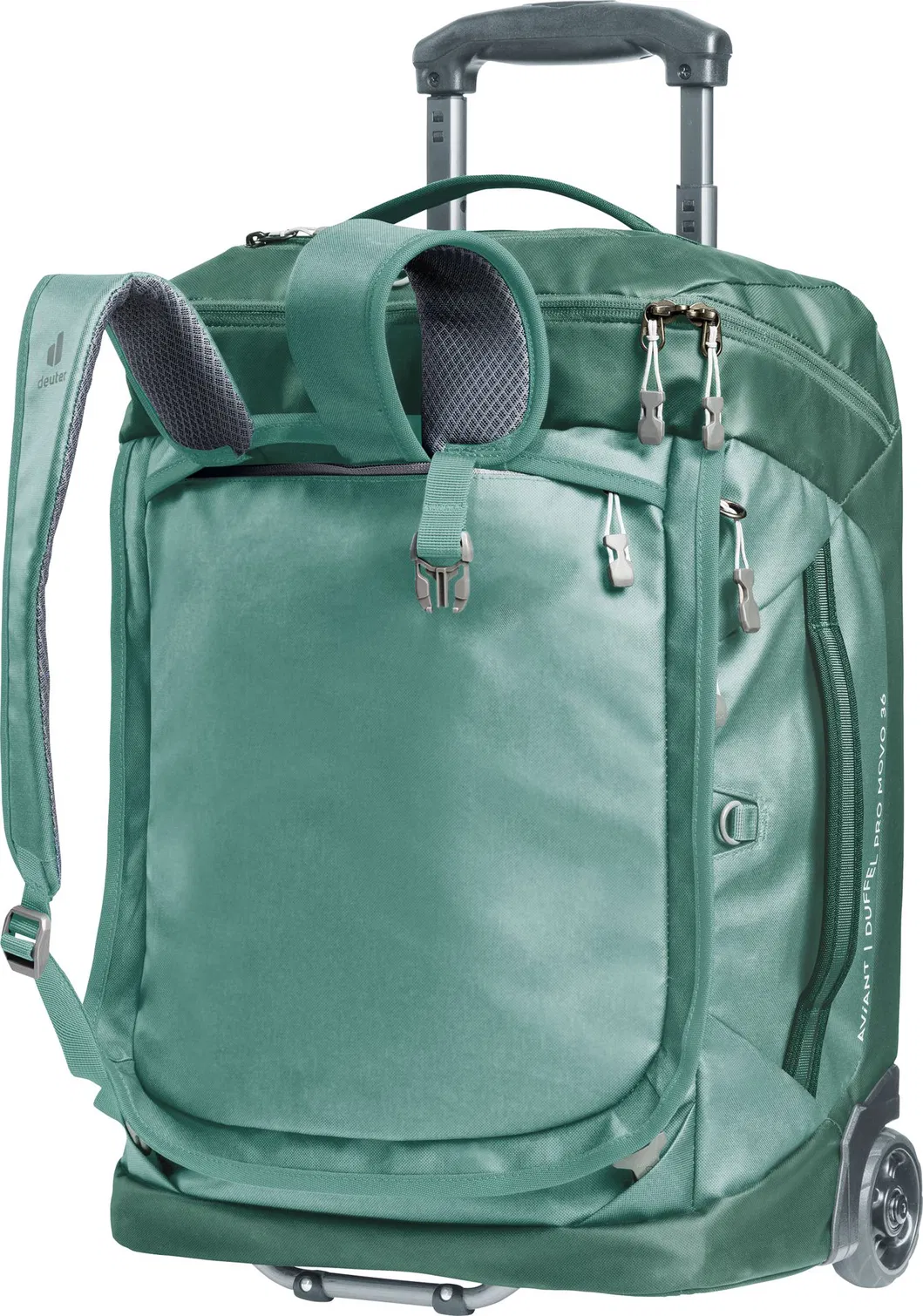 Large Capacity Roller Gear Bag Backpack with Replacement Wheels 1680d Nylon Rolling Backpack Luggage Travel Trolley Backpack