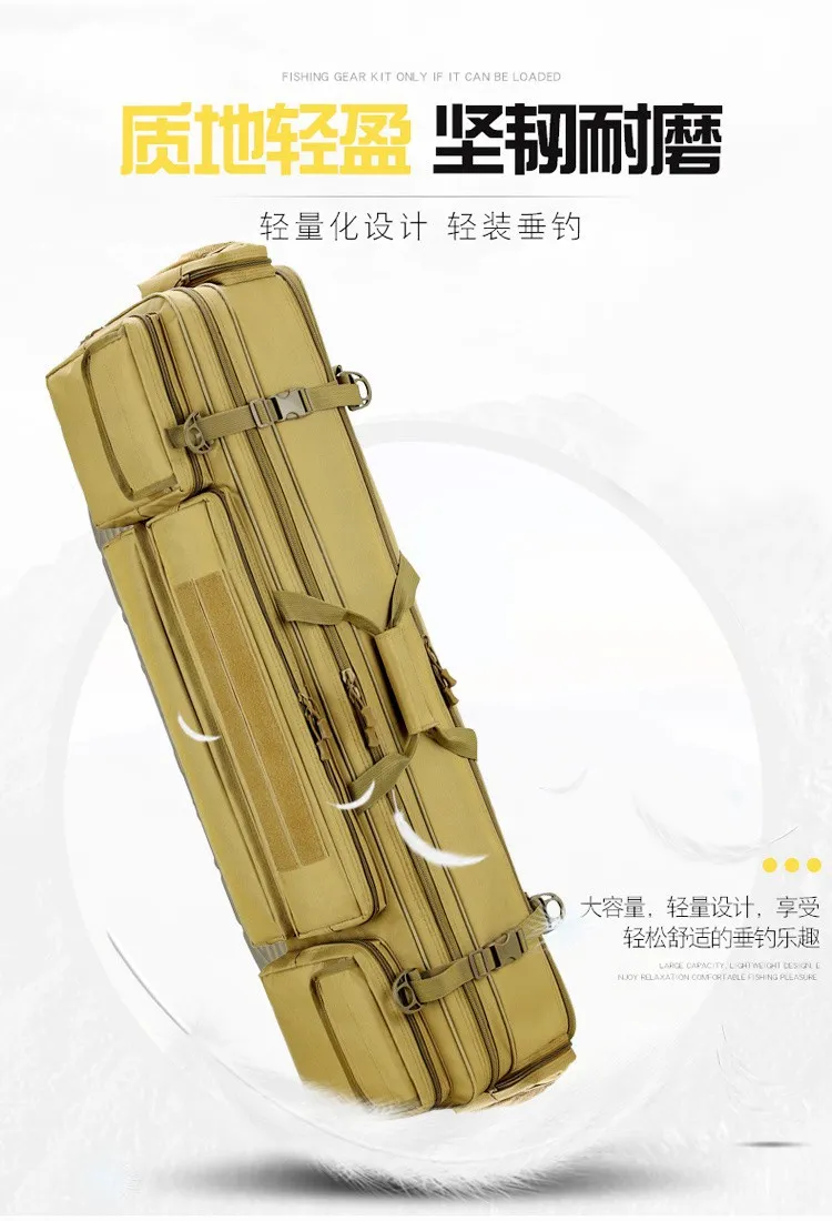 Factory Customized Multifunctional Fishing Gear Bag Three-Layer Large Capacity Sea Rod Bag
