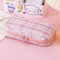 Big Capacity Fashion Cute School Student Multifunction Blank Canvas Pencil Case