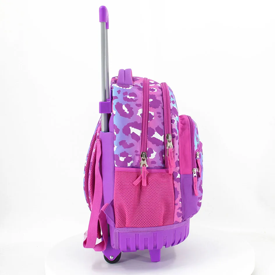 New Design Fashion Print Trolley Backpack Smooth Stretch Student Trolley Bag Can Be Customized Logo