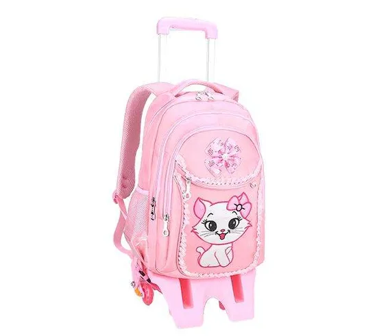 New Design Fashion Print Kids Trolley Backpack Trolley Bag