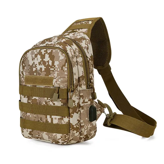 Wholesale Camouflage Messenger Bag Tactical Backpack Fishing Casual Men′s Shoulder Bag