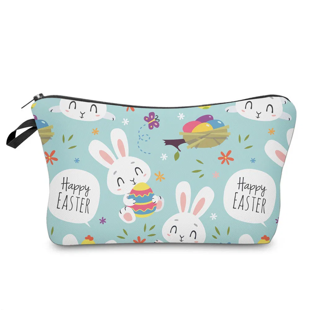 Cartoon Cute Bunny School Pencil Bag Zipper Makeup Cosmetic Pouch Waterproof