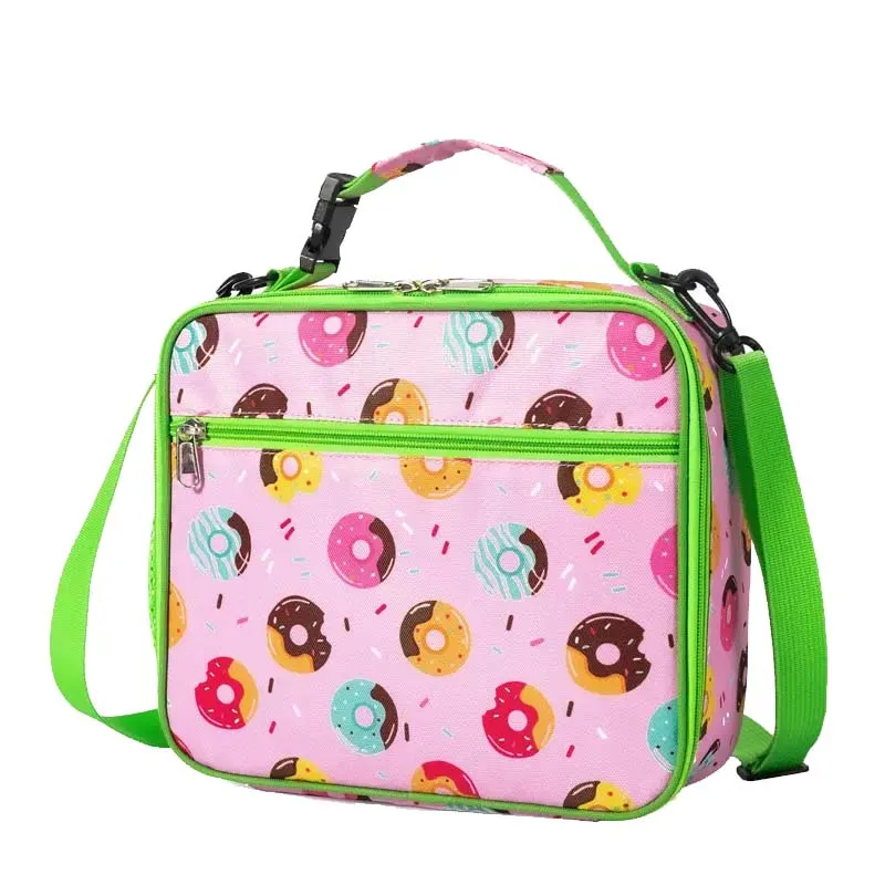 Cosmic Theme Pattern Lunch Bag Oxford Cloth Material Large Capacity Can Keep Warm for 4 Hours Cooler Bag