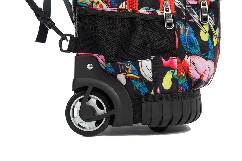 Professional Kids School Rolling Backpack Fashion Children School Wheeled Trolley Bags