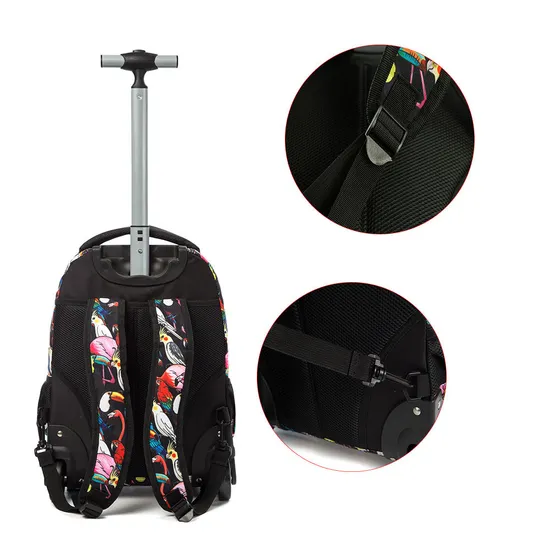 Professional Kids School Rolling Backpack Fashion Children School Wheeled Trolley Bags