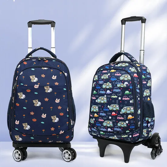 Children Lightweight School Bag Backpack on Wheels Detachable Trolley School Bags