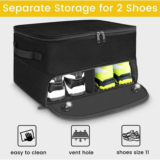 Factory Double-Layer Golf Trunk Storage Bag Waterproof Shoe Compartment Handbag