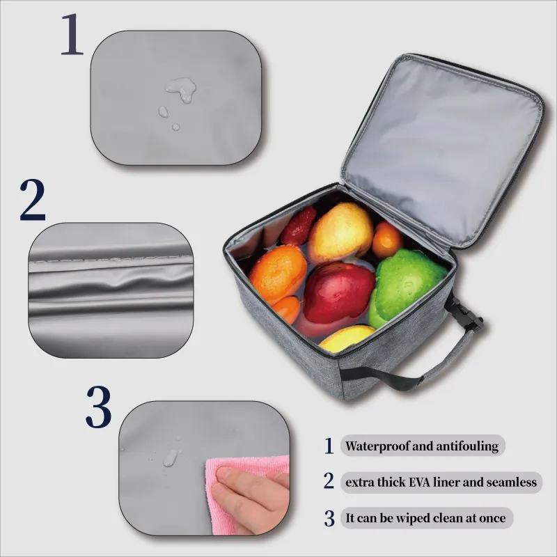Selling Lunch Bag Can Be Insulated for 4 Hours with a Handle School for Office Cooler Bag