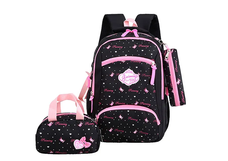 Child Waterproof Backpack Girls Bag New Kids Schoolbag Set