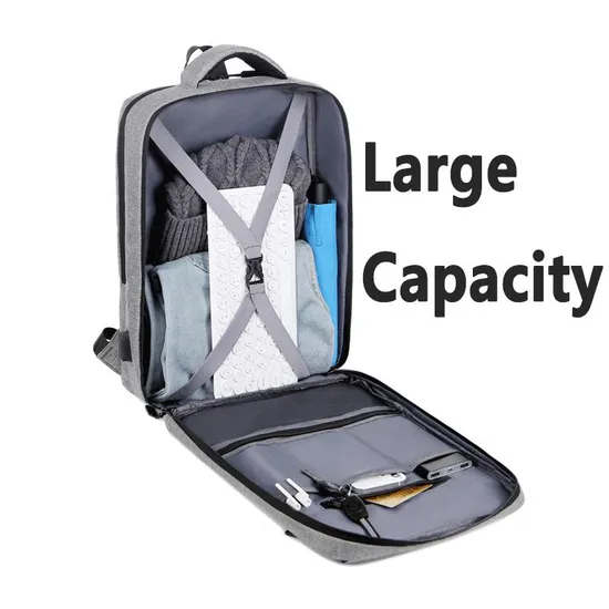 Backpack Laptop Bag Market Polyester Travel Business Bookbag Anti Theft Backpack with USB Charger Port