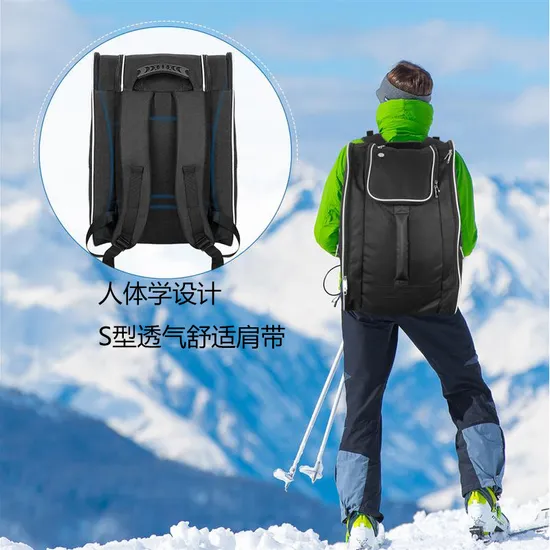 Customized Portable Ski Board Bag Outdoor Ski Sports Equipment Helmet Boots Storage Backpack