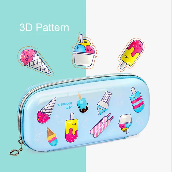 Large Capacity Hardtop 3D Ice Cream Pencil Box Pencil Bag