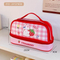 Kawaii Cartoon Stationery Bag Double Layer Large Capacity Leather Pencil Case