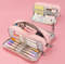 Large Capacity Pencil Pen Case Big Capacity Storage Bag Pouch Box Stationery Organizer with Zippers for Office and School