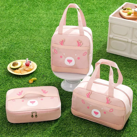 The New Oxford Buchakong Box Cooler Bag Deer with a Lunch Bag Cute Portable Meal Bag Handbuka
