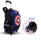 Captain America Detachable Carry-on Luggage Kids School Trolley Bags